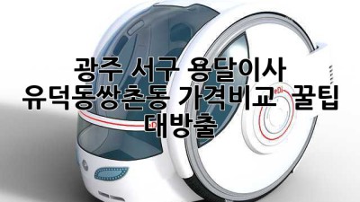 광주 서구 용달이사 🚚 유덕동/쌍촌동 가격비교 & 꿀팁 대방출!